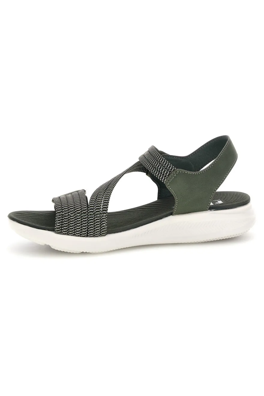 Sandali Verde con fasce elastiche First active 2