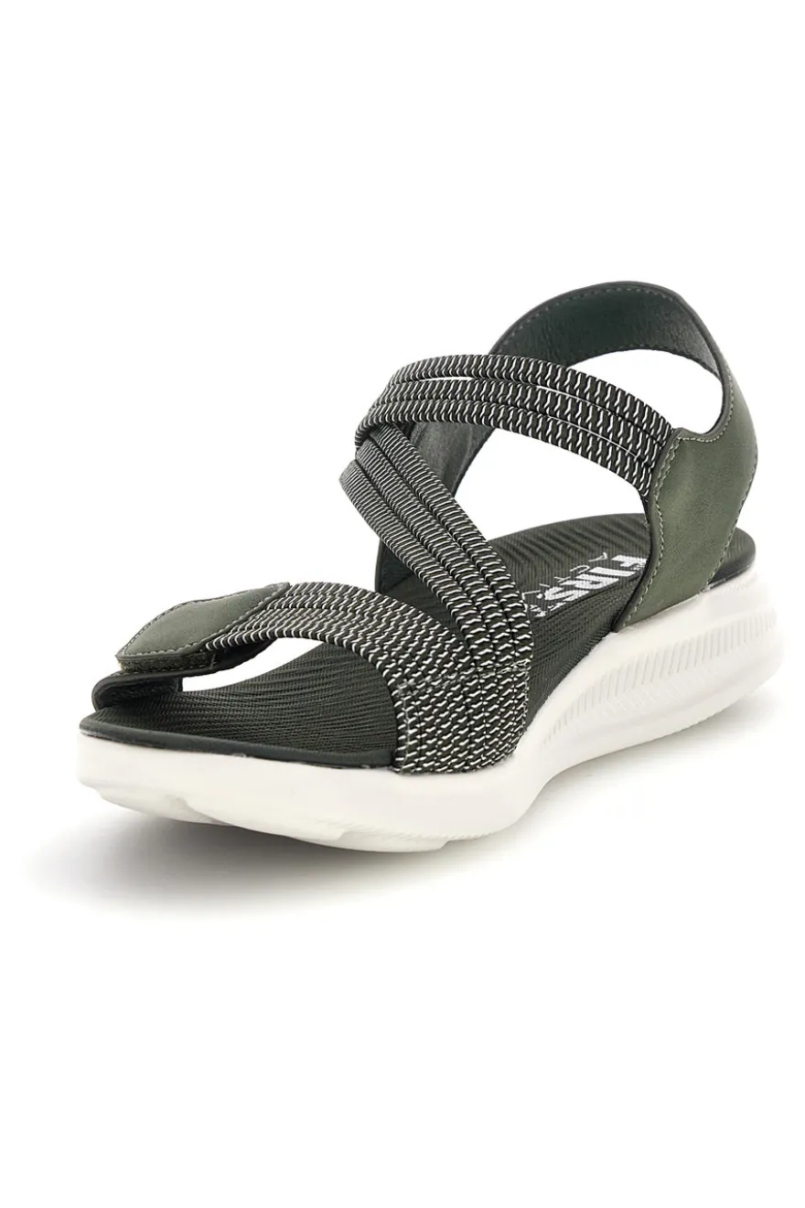 Sandali Verde con fasce elastiche First active 2