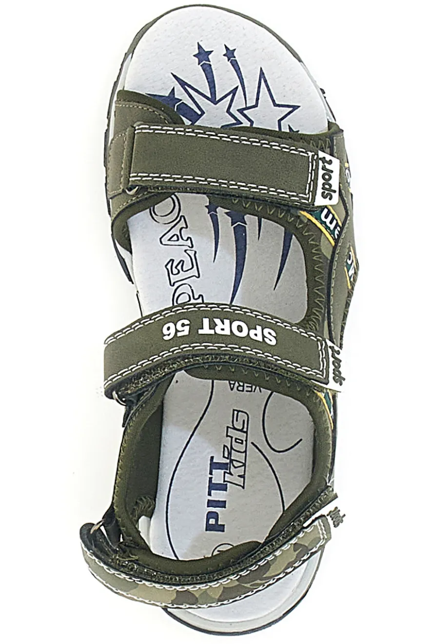 Sandali verde con velcro Pitt Kids 14372