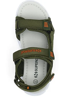 Sandali Verde Militare con Fasce Regolabili con Velcro Superga 83478