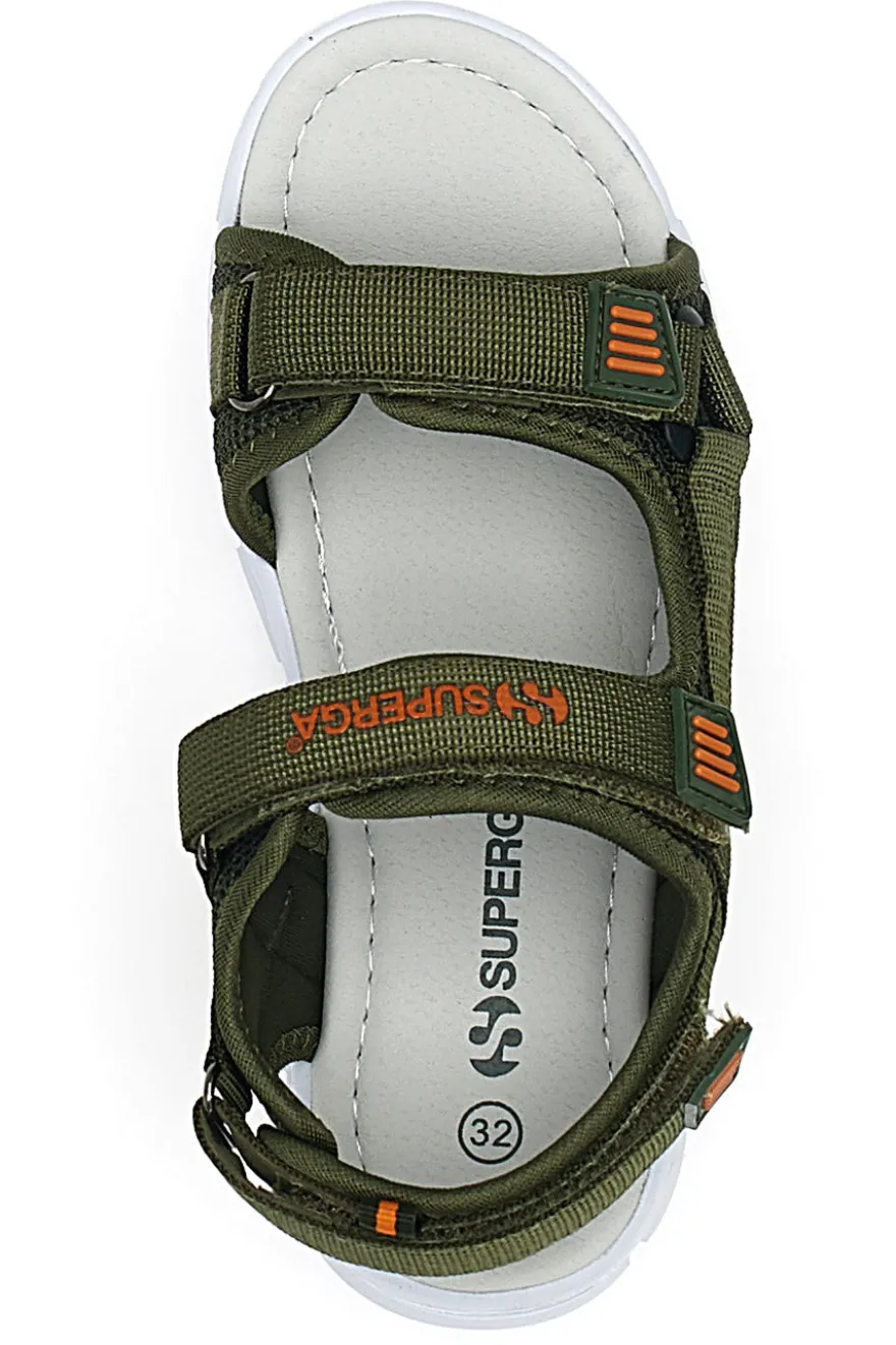 Sandali Verde Militare con Fasce Regolabili con Velcro Superga 83478