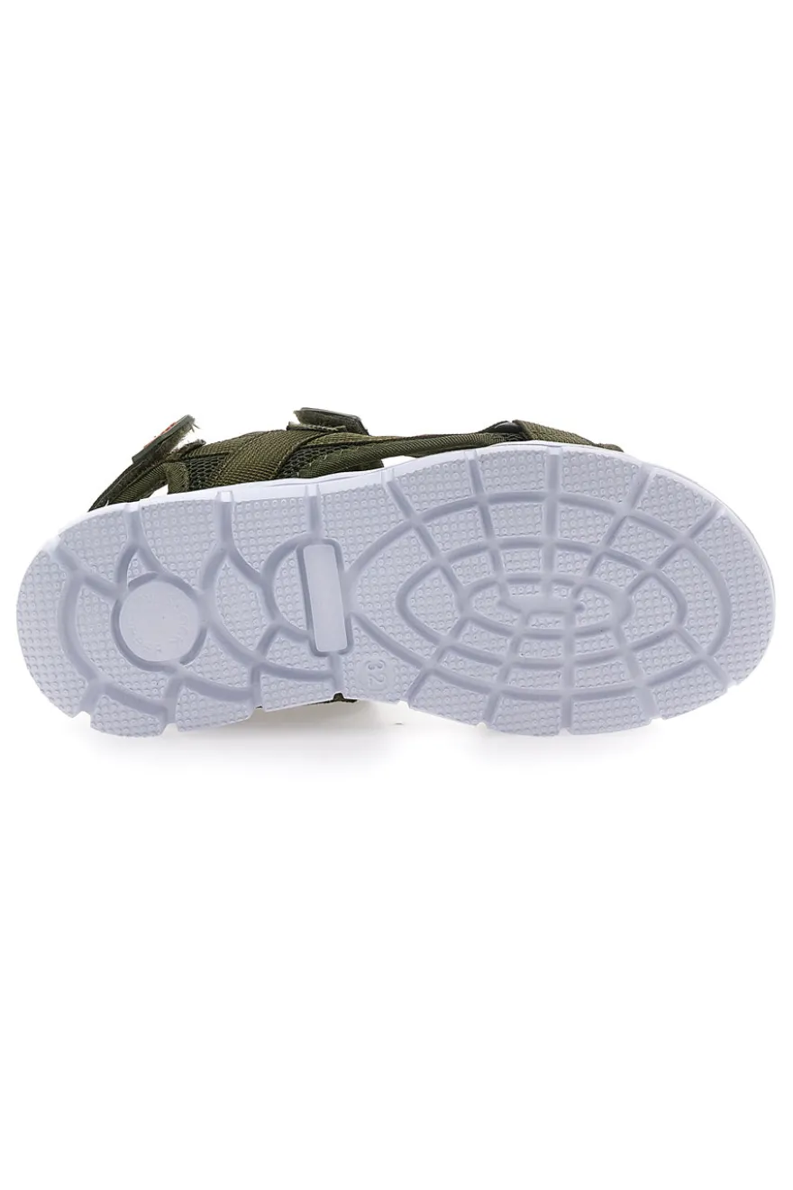 Sandali Verde Militare con Fasce Regolabili con Velcro Superga 83478