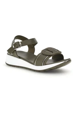 Sandali verde oliva con cinturino regolabile suola comfort Plocadi Bza2423820