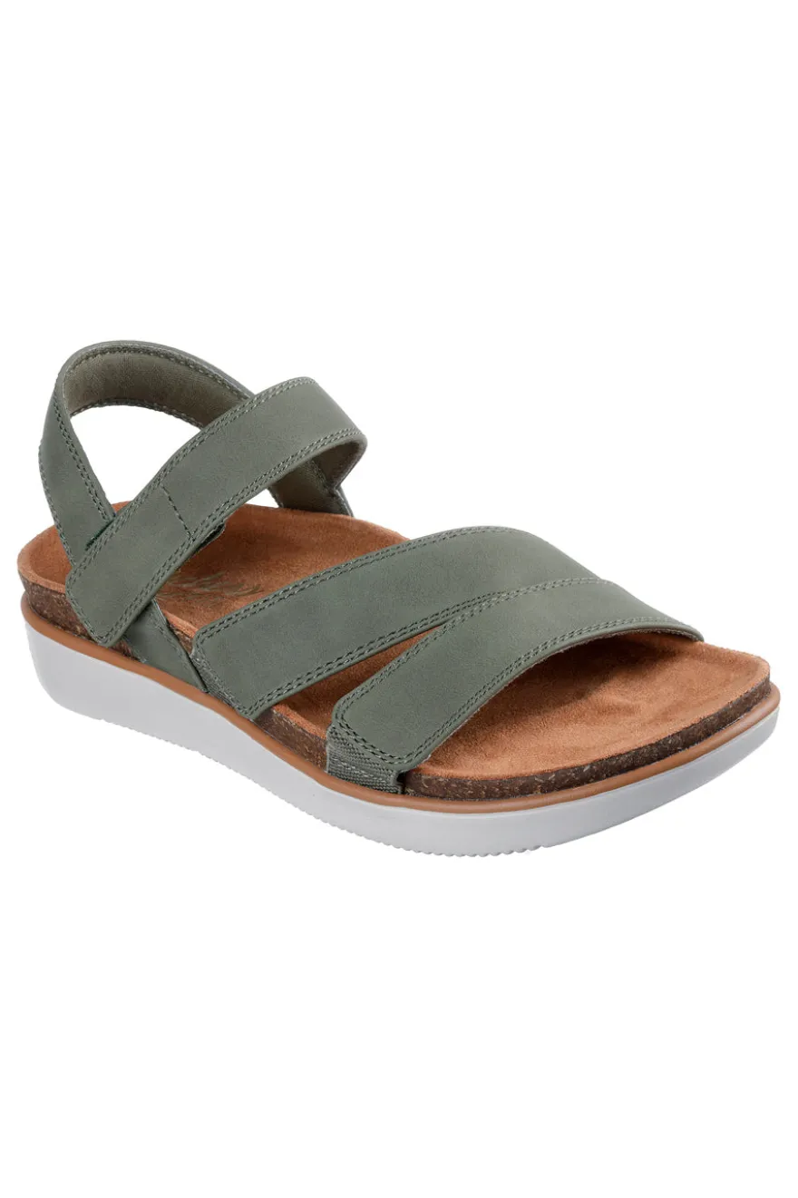 Sandali verde oliva con cinturini regolabili Skechers LIFTED COMFORT
