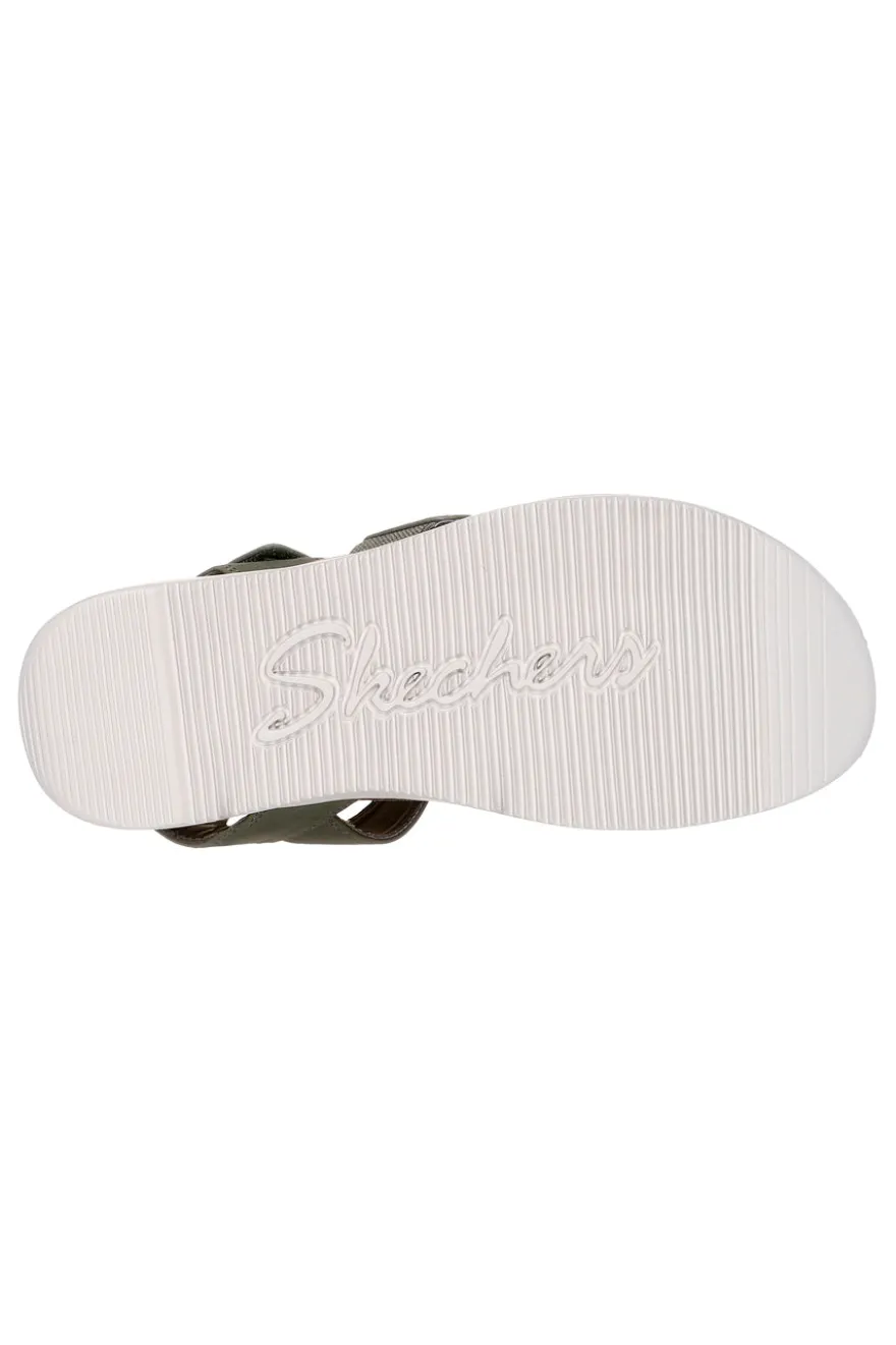 Sandali verde oliva con cinturini regolabili Skechers LIFTED COMFORT