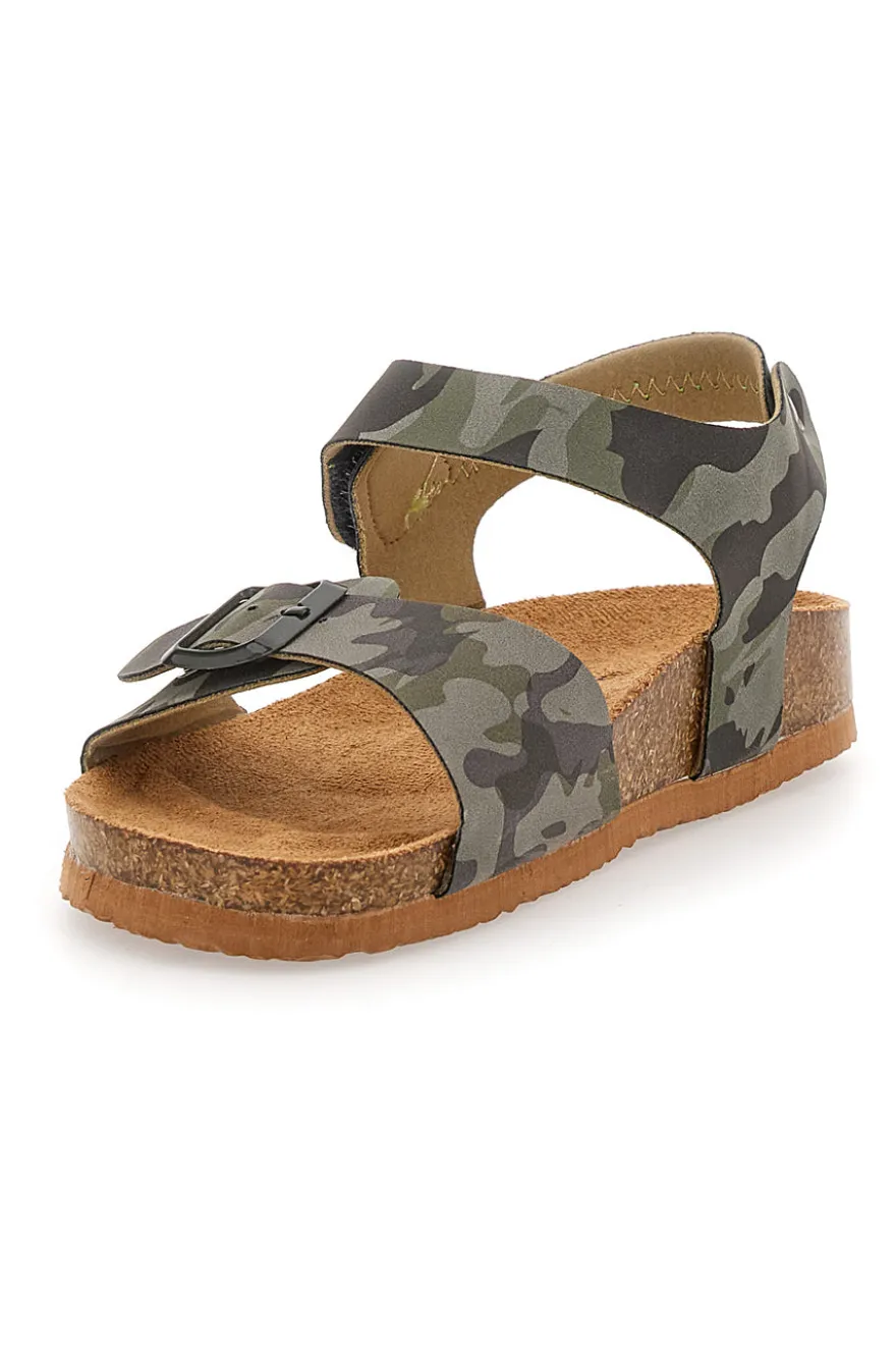 Sandali Verdi Camouflage Con Strappi In Velcro Pitt Kids 14432