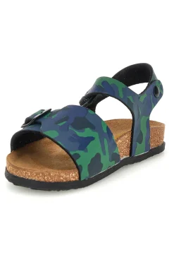 Sandali verdi camouflage con fibbia Pittarello bio 257A080SR