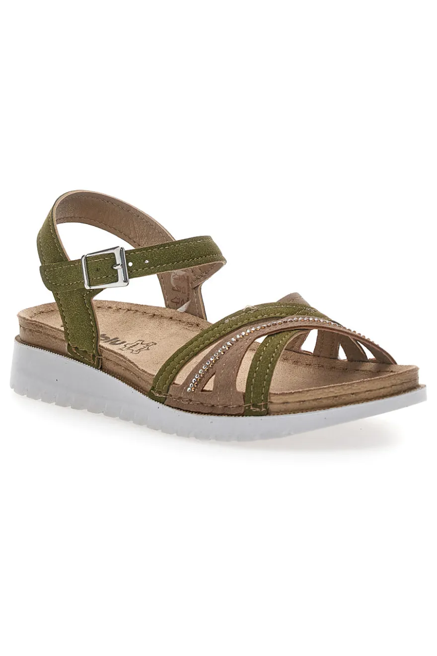 Sandali verdi con cinturino comfort Inblu 48 CN