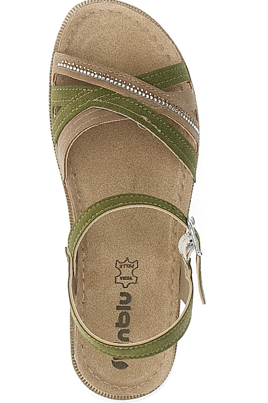 Sandali verdi con cinturino comfort Inblu 48 CN