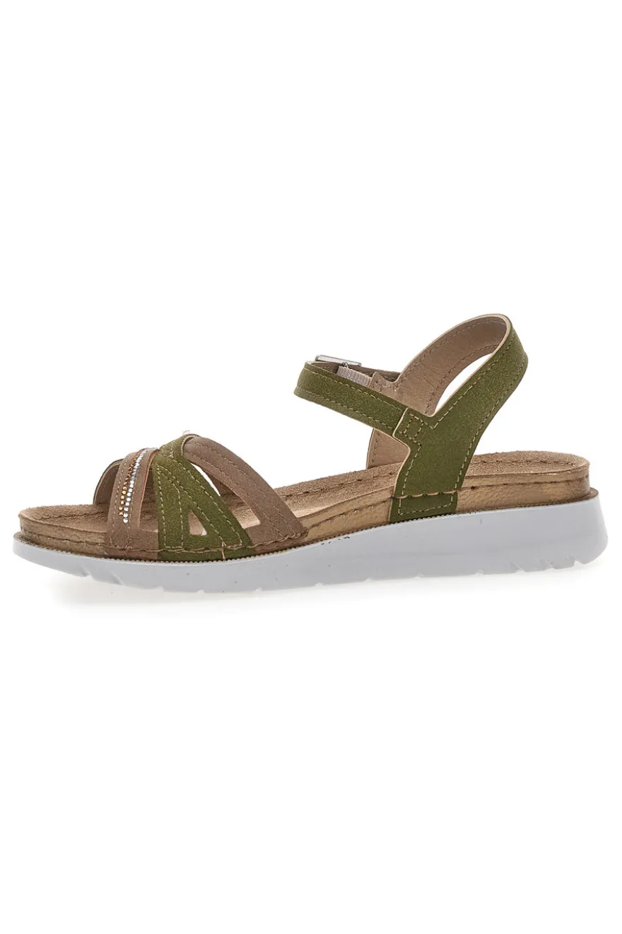 Sandali verdi con cinturino comfort Inblu 48 CN