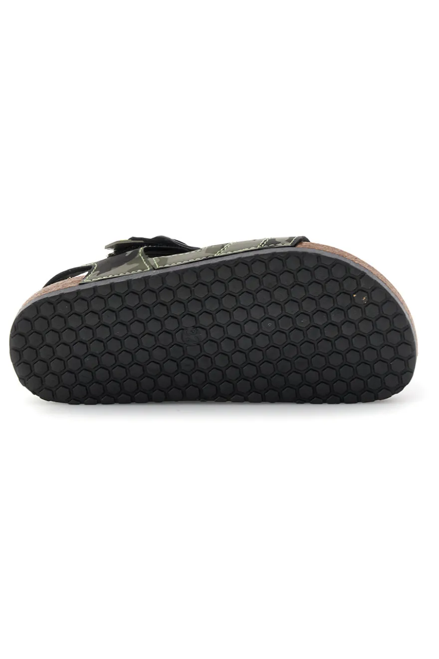 Sandali verdi con doppio strappo Pitt kids 14604