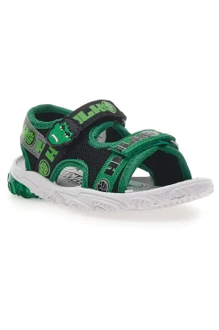 Sandali Verdi Con Luci e Strappi regolabili Avengers Hulk R1010234