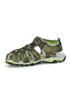 Sandali verdi con punta chiusa e chiusura a strappo Pitt kids 15114