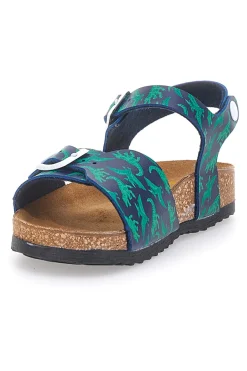 Sandali verdi con stampa jungle e doppia fibbia PITTARELLO BIO 257A066SR