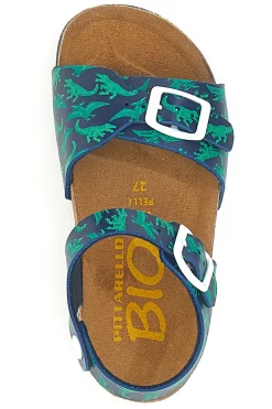Sandali verdi con stampa jungle e doppia fibbia PITTARELLO BIO 257A066SR