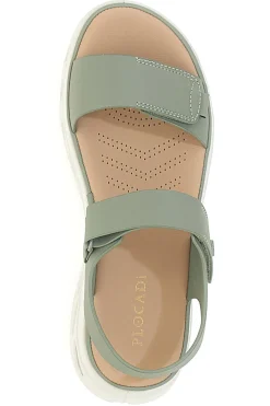 Sandali Verdi Con Strappo in Velcro e Suola Ammortizzata Plocadi G88382