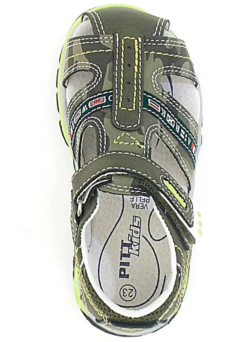 Sandali verdi con Velcro Pitt Kids 12540