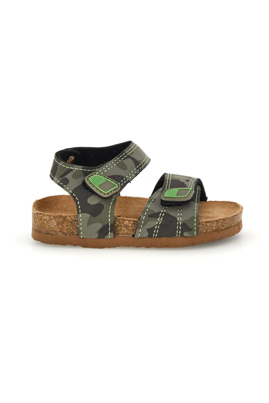 Sandali verdi mimetici con strappi Pitt kids 14512