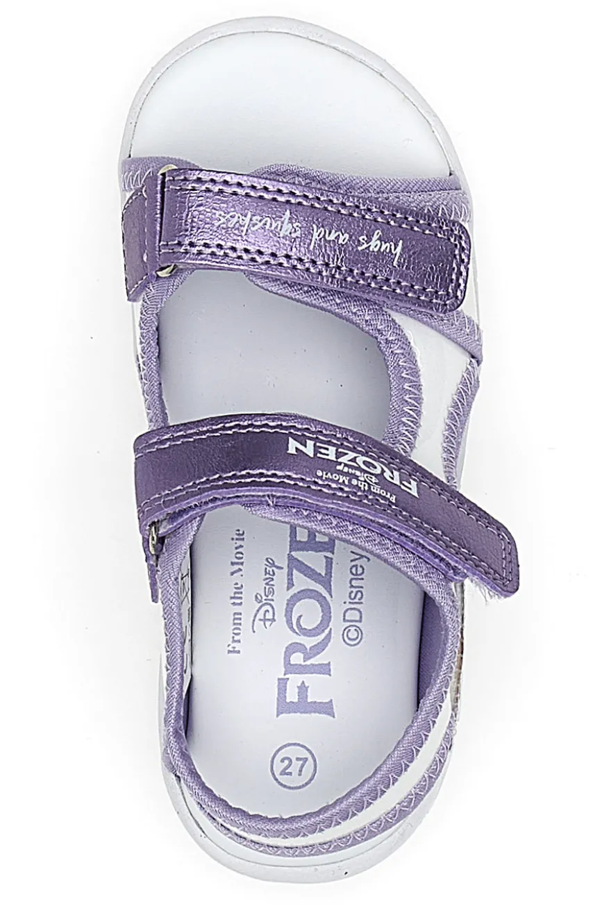 Sandali Viola Con Luci e Strappi in Velcro Frozen D11955M