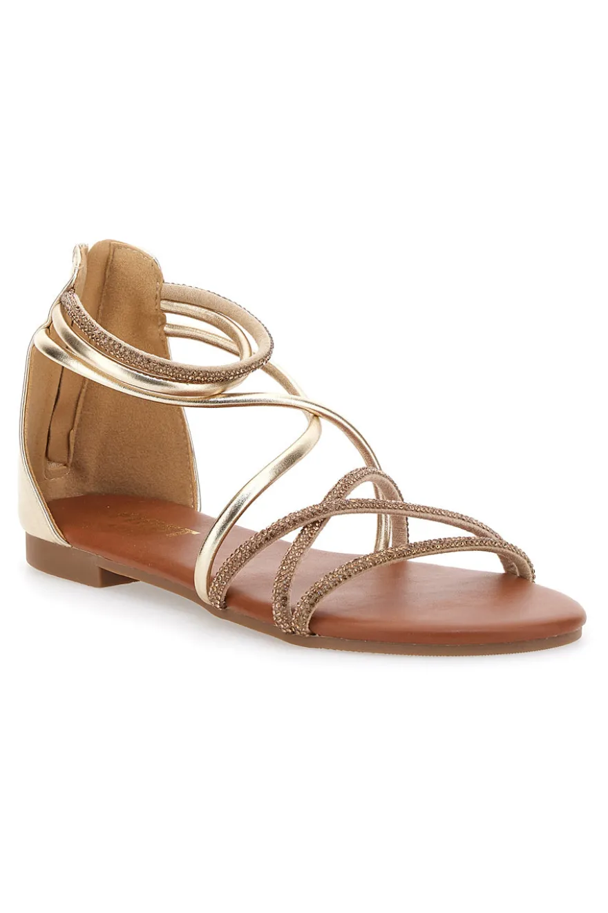 Sandalo basso dorato THE FIRST CHIC 5432