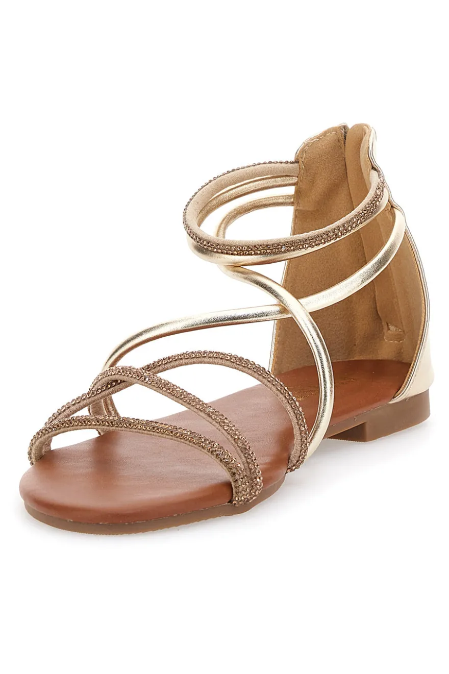 Sandalo basso dorato THE FIRST CHIC 5432