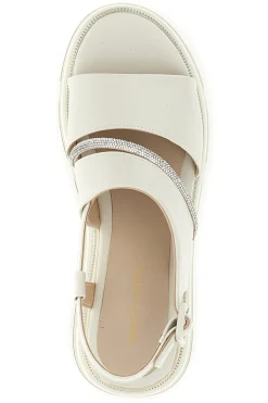 Sandalo beige con cinturino gioiello e chiusura con cinturino Mariella Burani 52193C1580