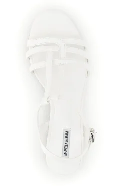 Sandalo bianco con tacco basso Burani 519431346