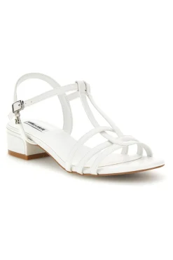 Sandalo bianco con tacco basso Burani 519431346