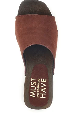 Sandalo bordeaux con tacco e borchie Pittarello Must Have 11934