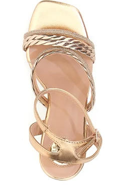 Sandalo Champagne con tacco alto LE HAVRE PARIS 66135