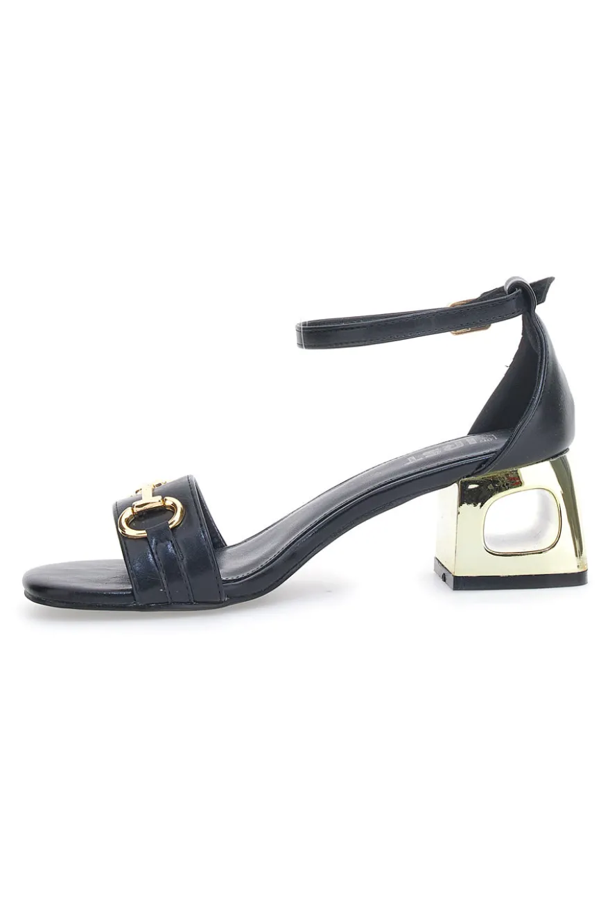 Sandalo con tacco The First 1602 Nero