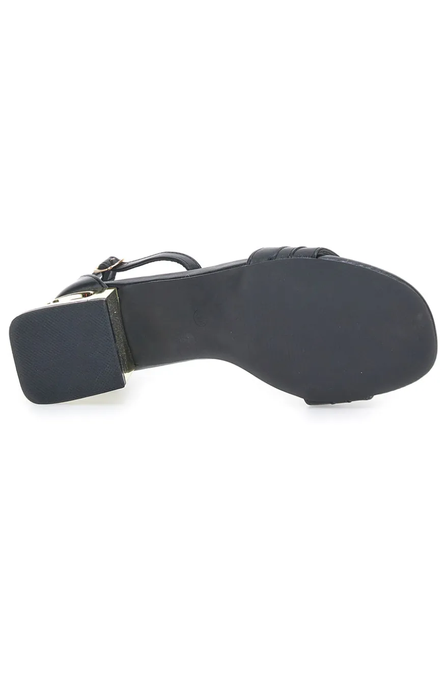 Sandalo con tacco The First 1602 Nero