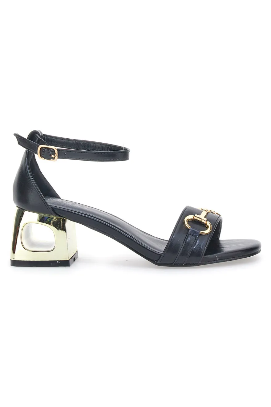 Sandalo con tacco The First 1602 Nero