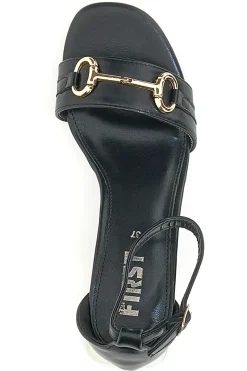 Sandalo con tacco The First 1602 Nero