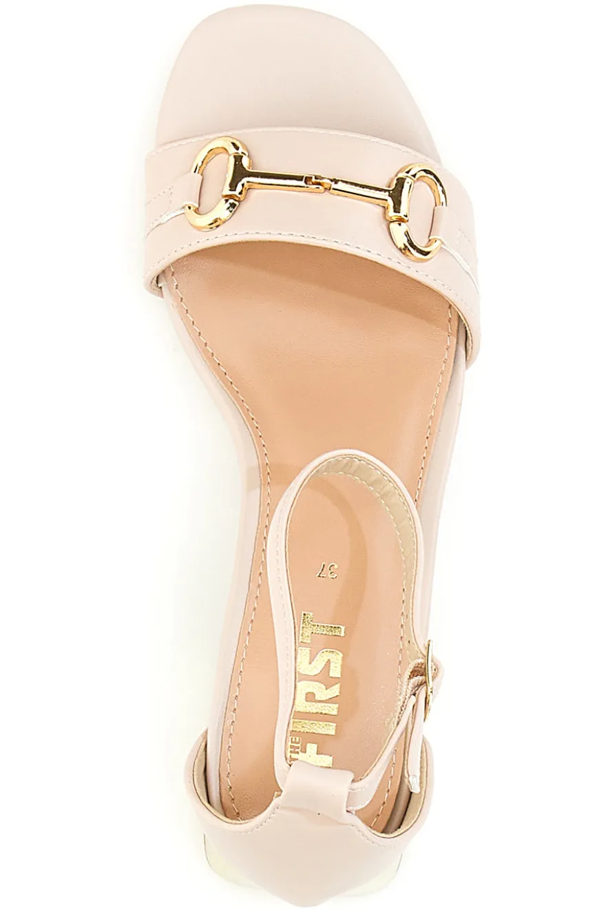 Sandalo con tacco The First 1602 Beige