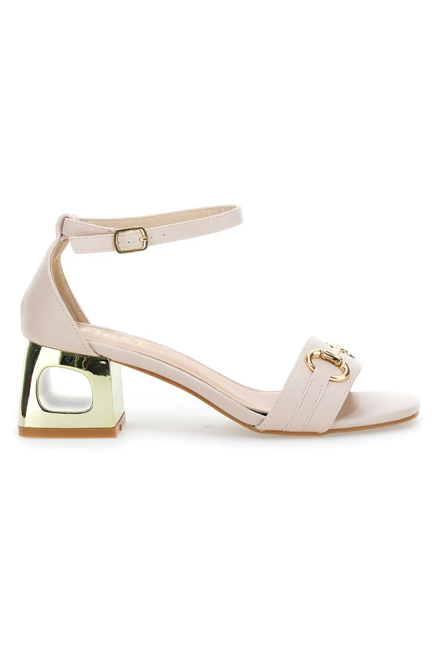 Sandalo con tacco The First 1602 Beige