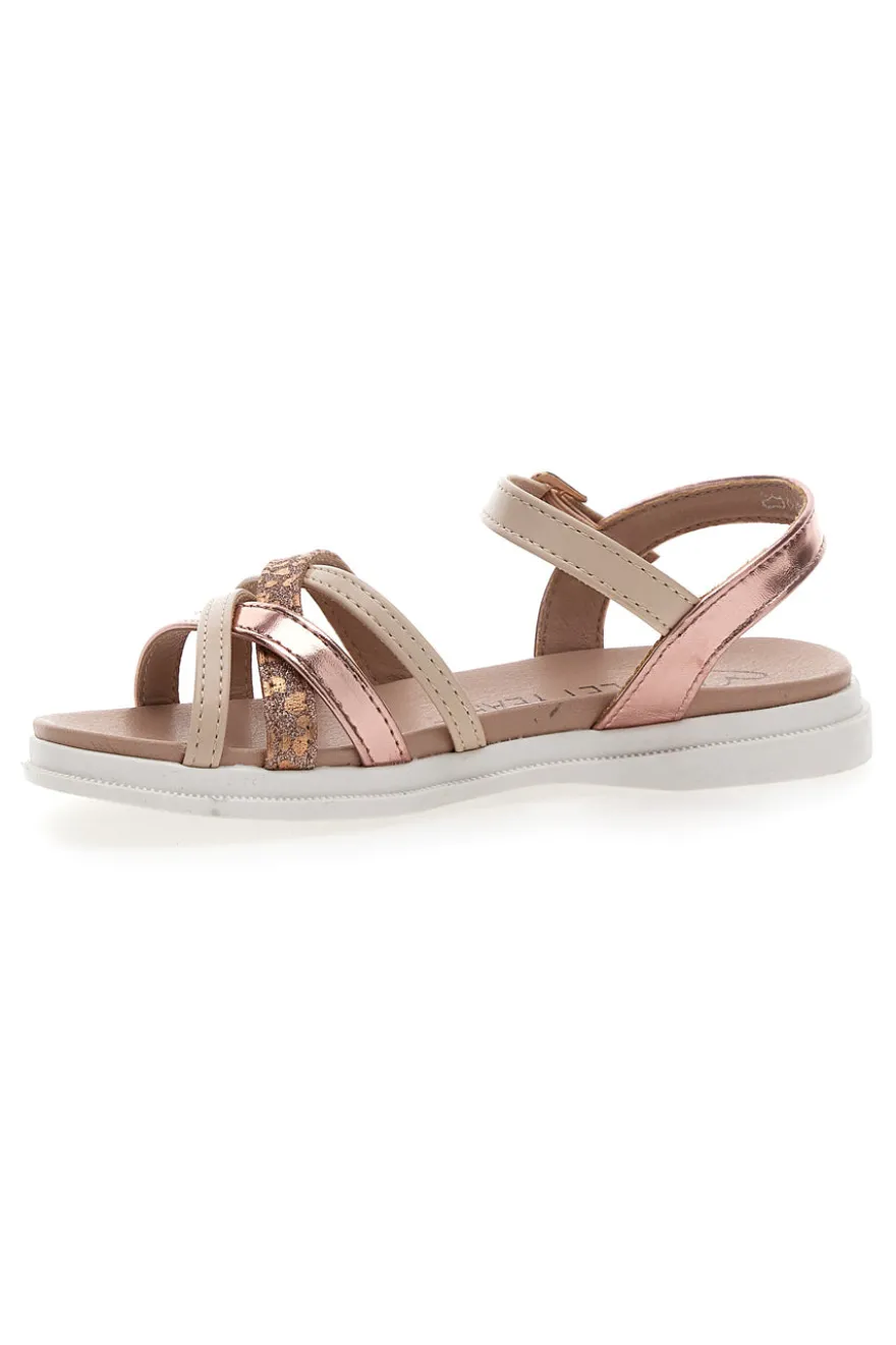 Sandalo dorato con cinturino SWEET YEARS 8360