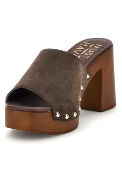 Sandalo marrone in pelle con tacco alto Pittarello Must Have 11934