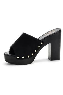 Sandalo nero con tacco e borchie Pittarello Must Have 11233