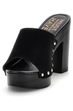 Sandalo nero con tacco e borchie Pittarello Must Have 11233
