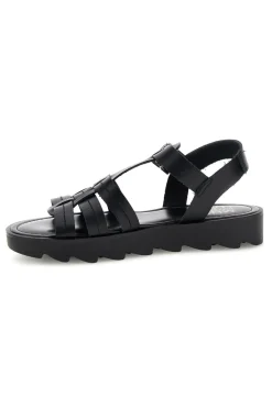 Sandalo nero in pelle con cinturino Pittarello Must Have 11936