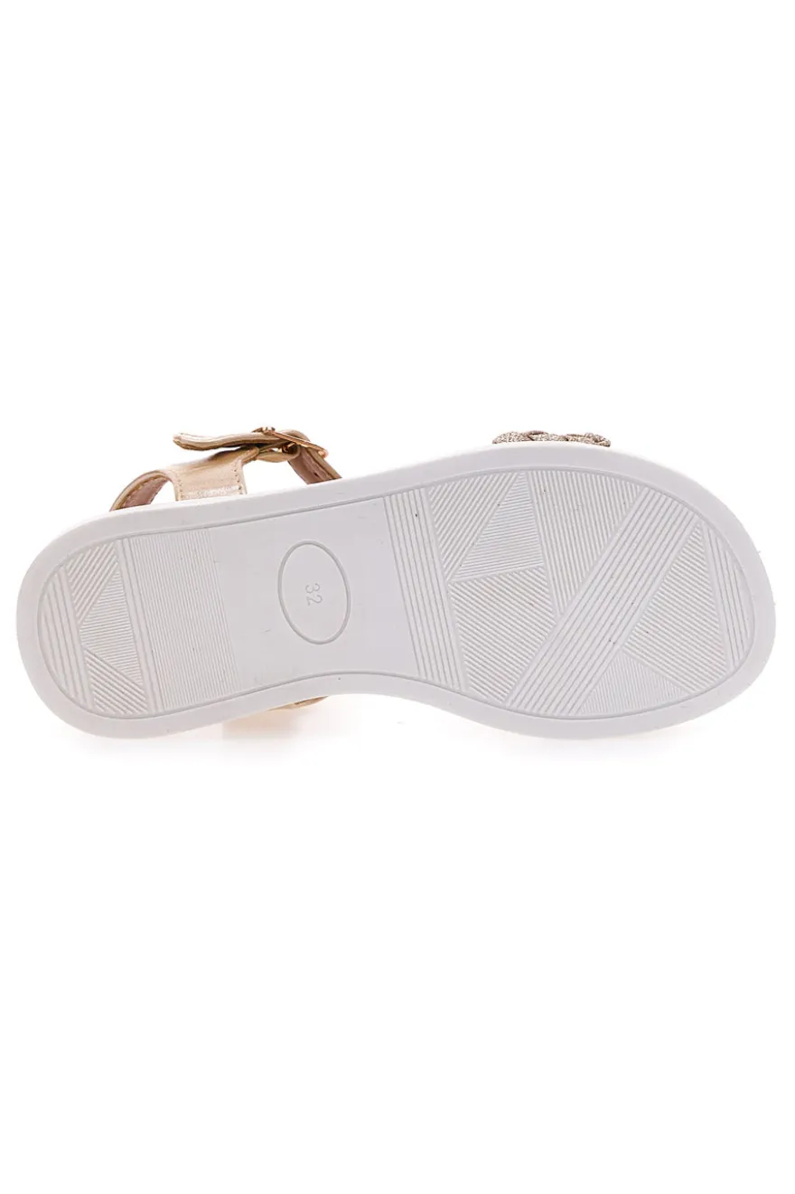 Sandalo oro con intreccio e cinturino SWEET YEARS 0377