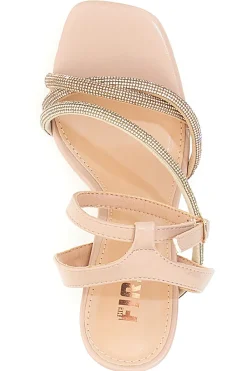 Sandalo Oro Rosa con tacco a rocchetto The First 625