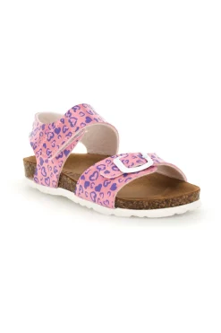 Sandalo Rosa con Stampa Cuori e Plantare in Sughero Pitt Kids 45289CUV