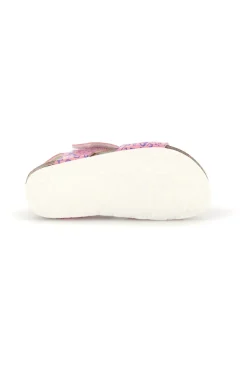 Sandalo Rosa con Stampa Cuori e Plantare in Sughero Pitt Kids 45289CUV