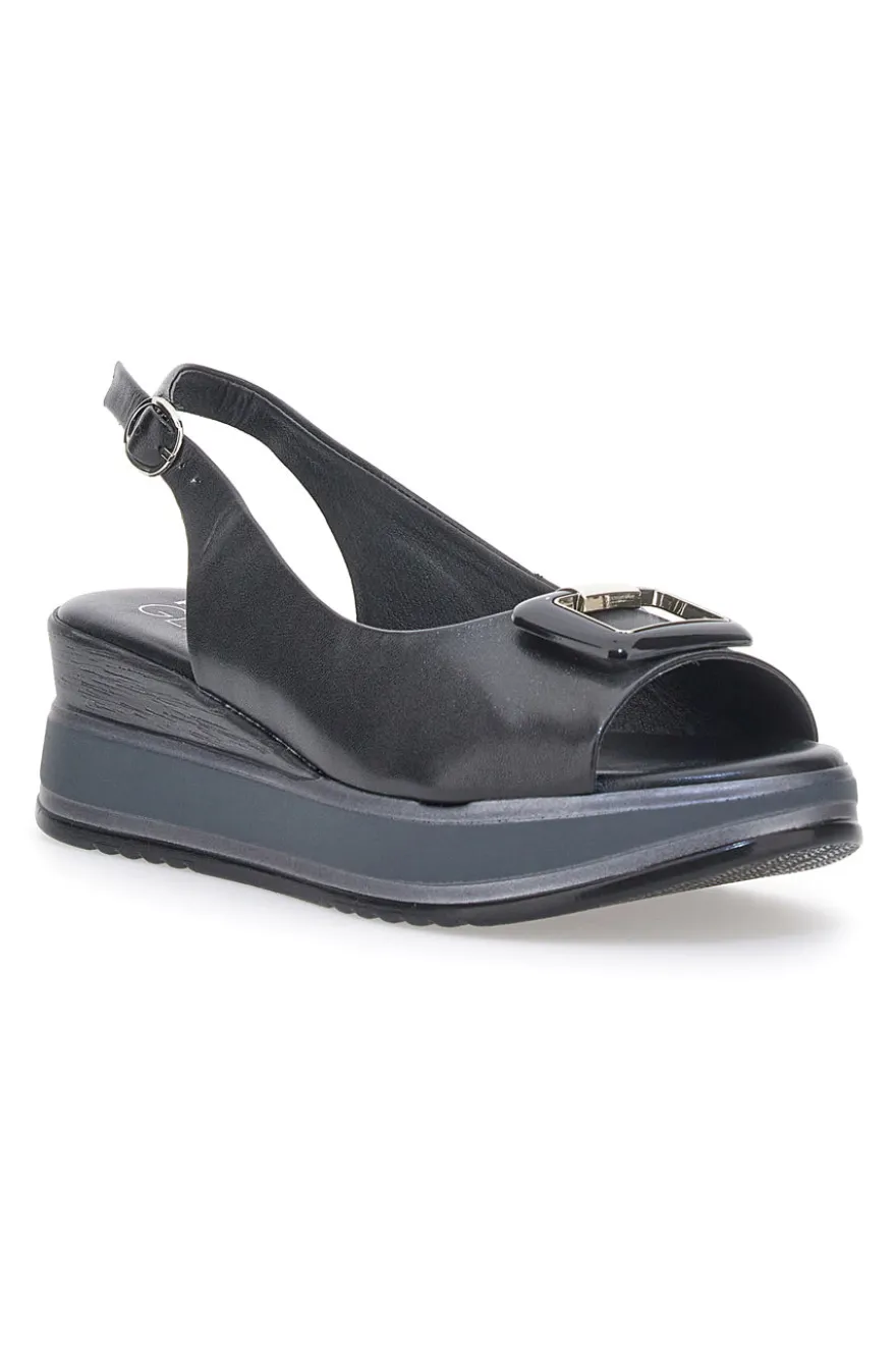 Sandalo Slingback Pittarello Glam 19418 Nero