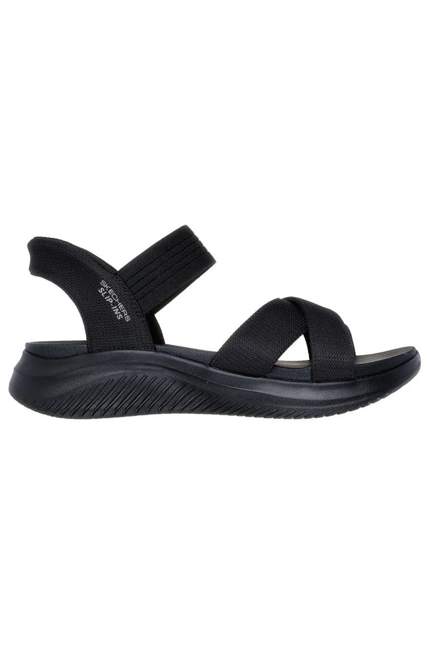 Sandalo Slingback Vegani neri Skechers Ultra Flex 3.0 - Never Better
