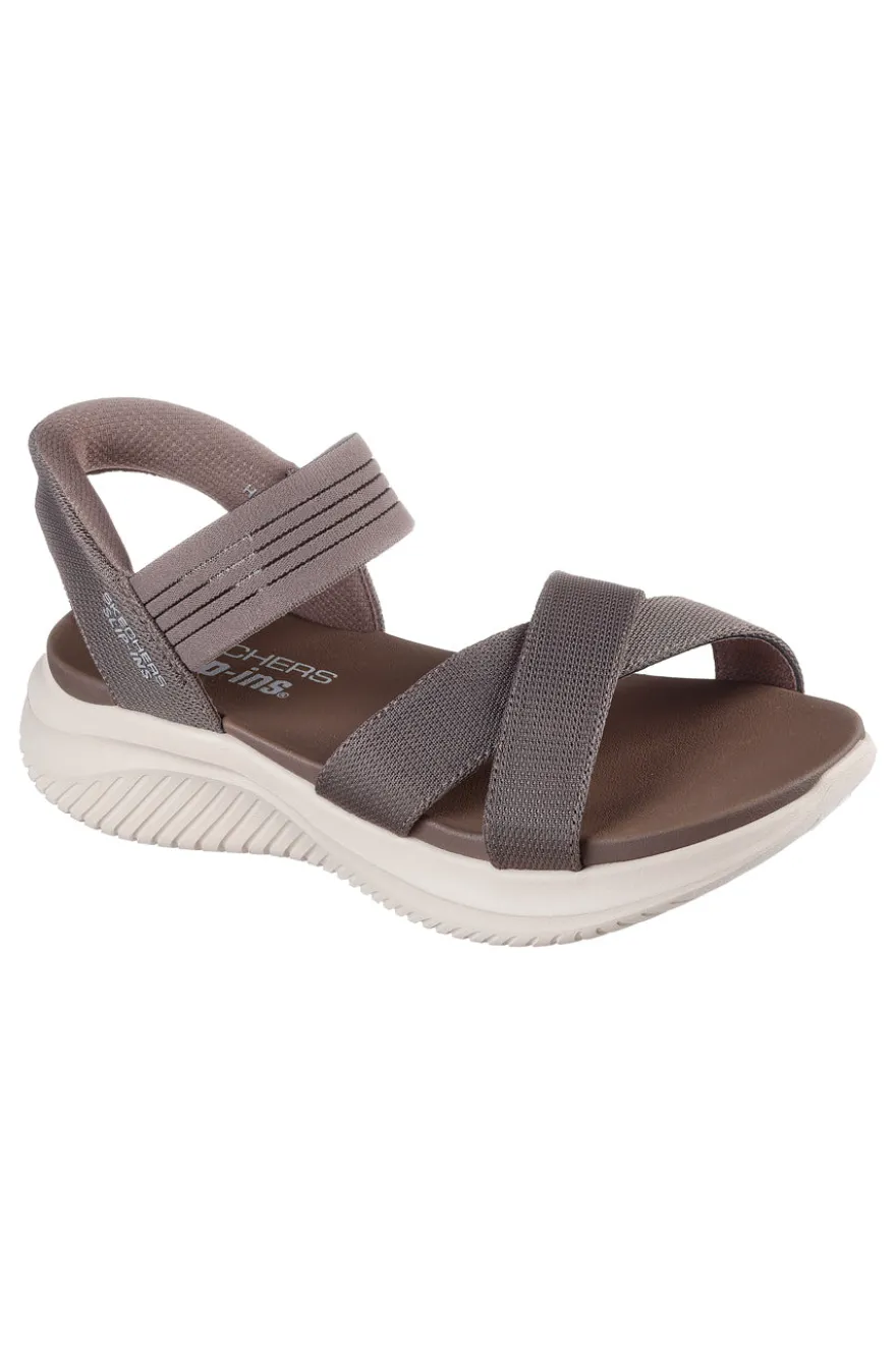 Sandalo Slingback Vegani Grigi Skechers Ultra Flex 3.0 - Never Better
