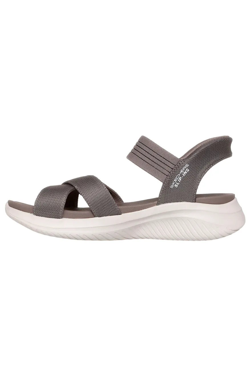 Sandalo Slingback Vegani Grigi Skechers Ultra Flex 3.0 - Never Better