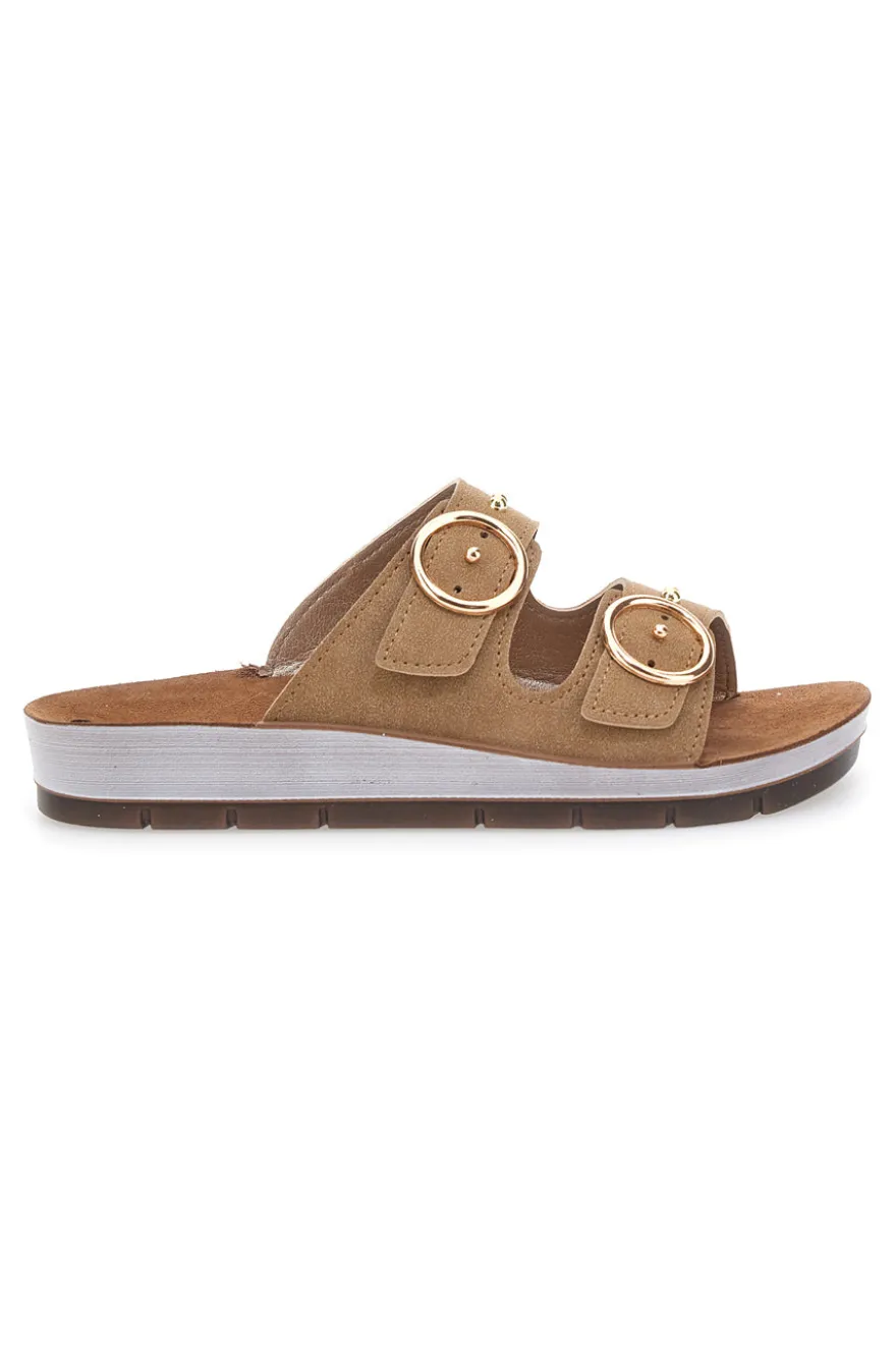 Sandschuhe mit dekorativen Nieten auf Doppelschnalle INBLU 54 CP